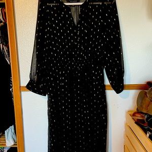 Sheer Black and Gold Banana Republic Dress